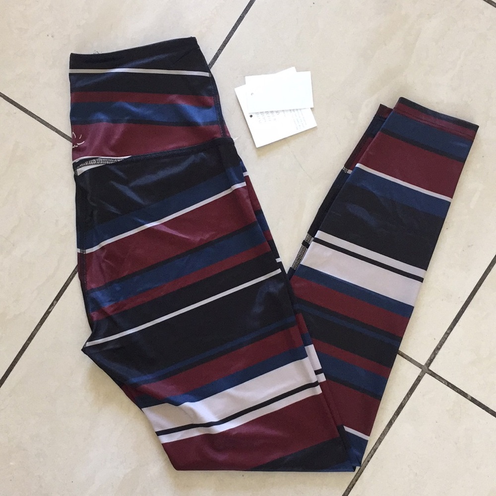 NWT Beyond Yoga Fallen Stripe Lux Legging Sz L